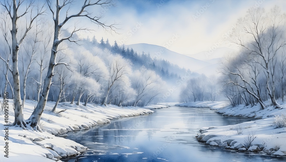 Winterlandschaft in Weiß Winterlandschaft in Weiß