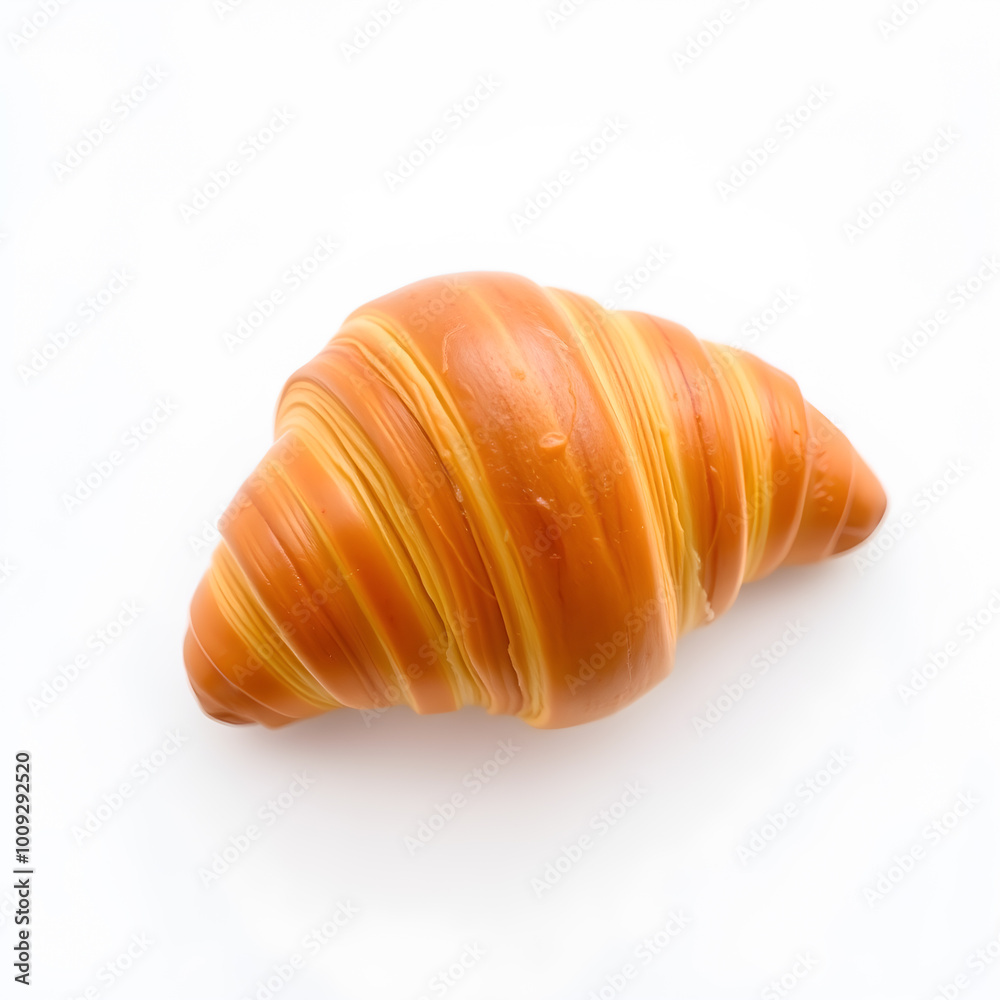 Croissant isolated on white background, top view Croissant isolated on white background, top view