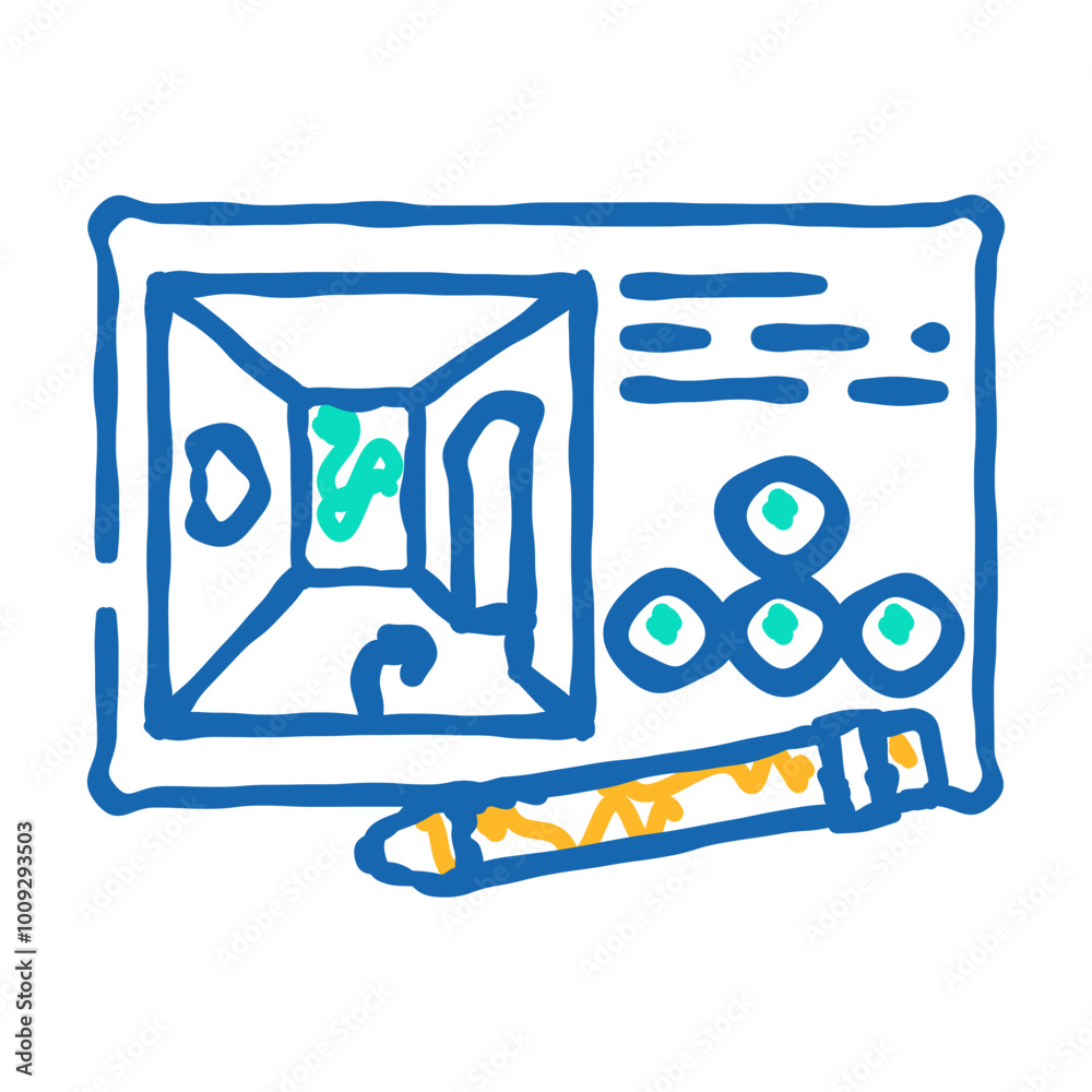 concept design game development doodle icon sketch vector. concept design game development sign. isolated symbol illustration