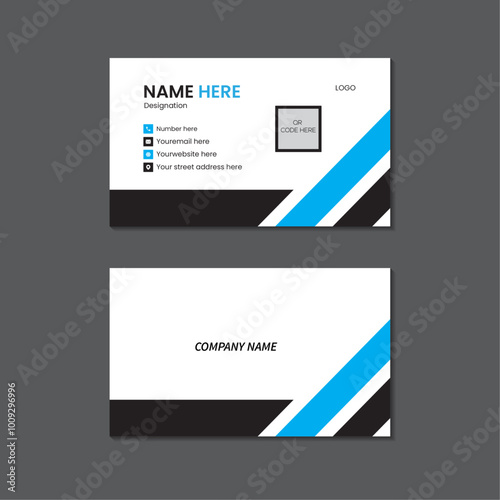 Modern and simple business card templet layout