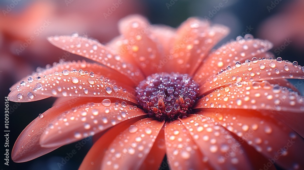 Detailed flower background closeup views of petals dew drops creating a fresh and vibrant design Detailed flower background closeup views of petals dew drops creating a fresh and vibrant design