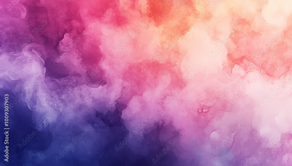 Fototapeta premium Soft Watercolor Backgrounds with Abstract Pastel Colors Clouds