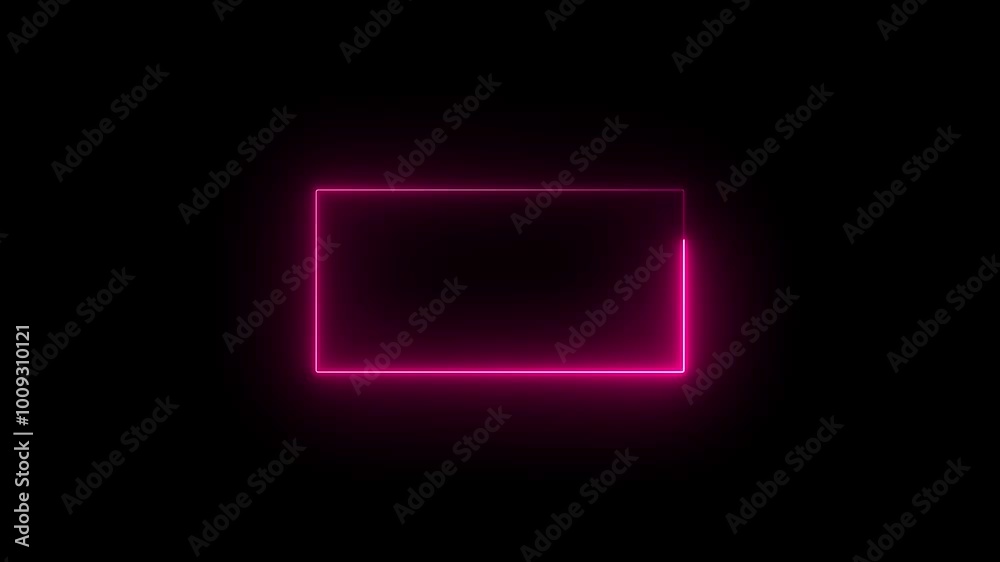 abstract neon light frame illustration.abstract beautiful saber frame.Abstract neon light rectangle frame illustration background.