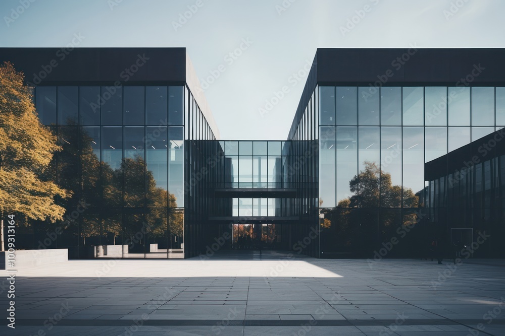 Obraz premium Architecture building light headquarters.