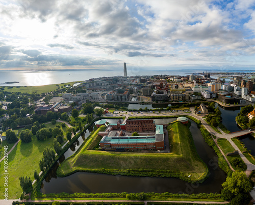 Airal drone footage of Malmö hus Malmö photo