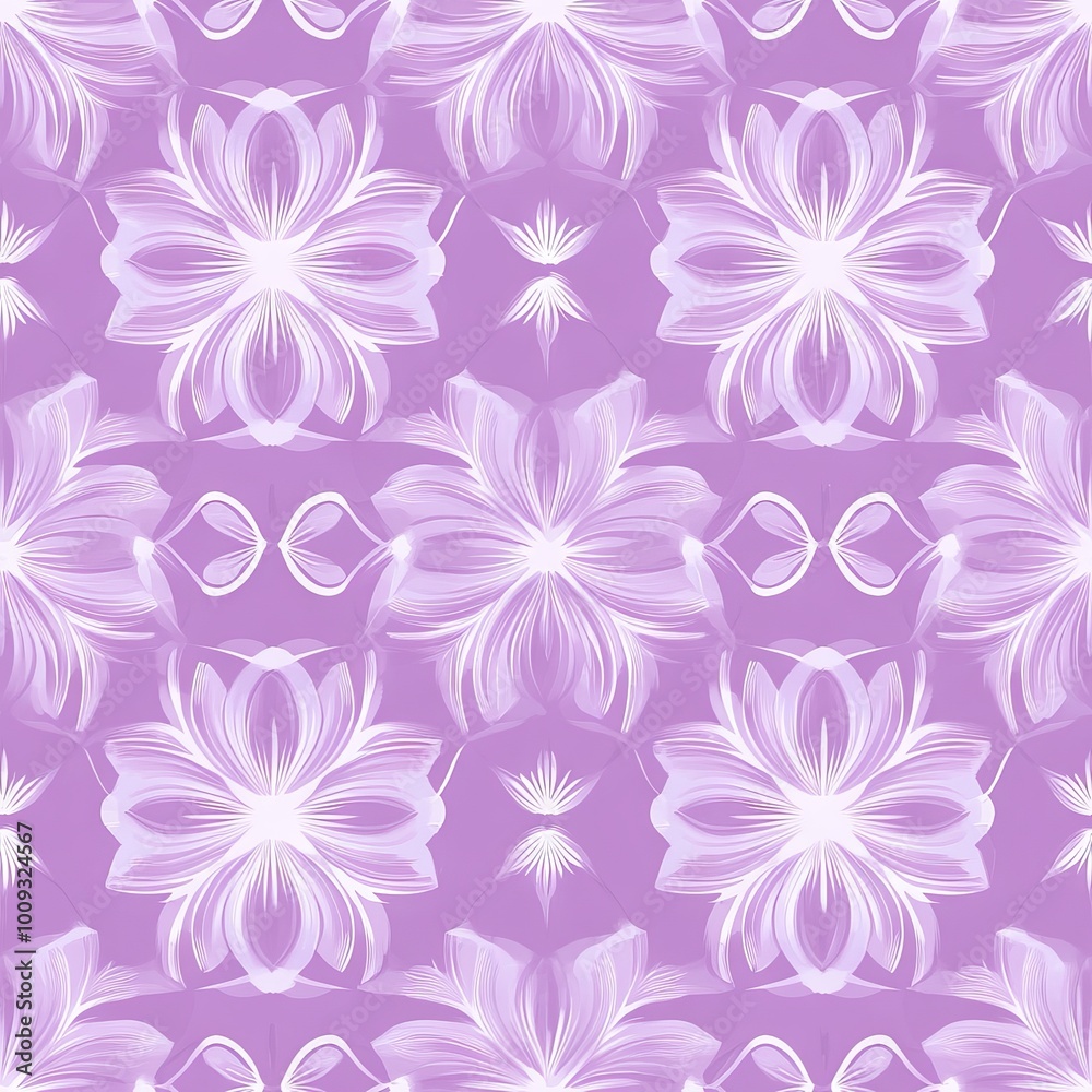 Lilac floral pattern with delicate white flowers Lilac floral pattern with delicate white flowers