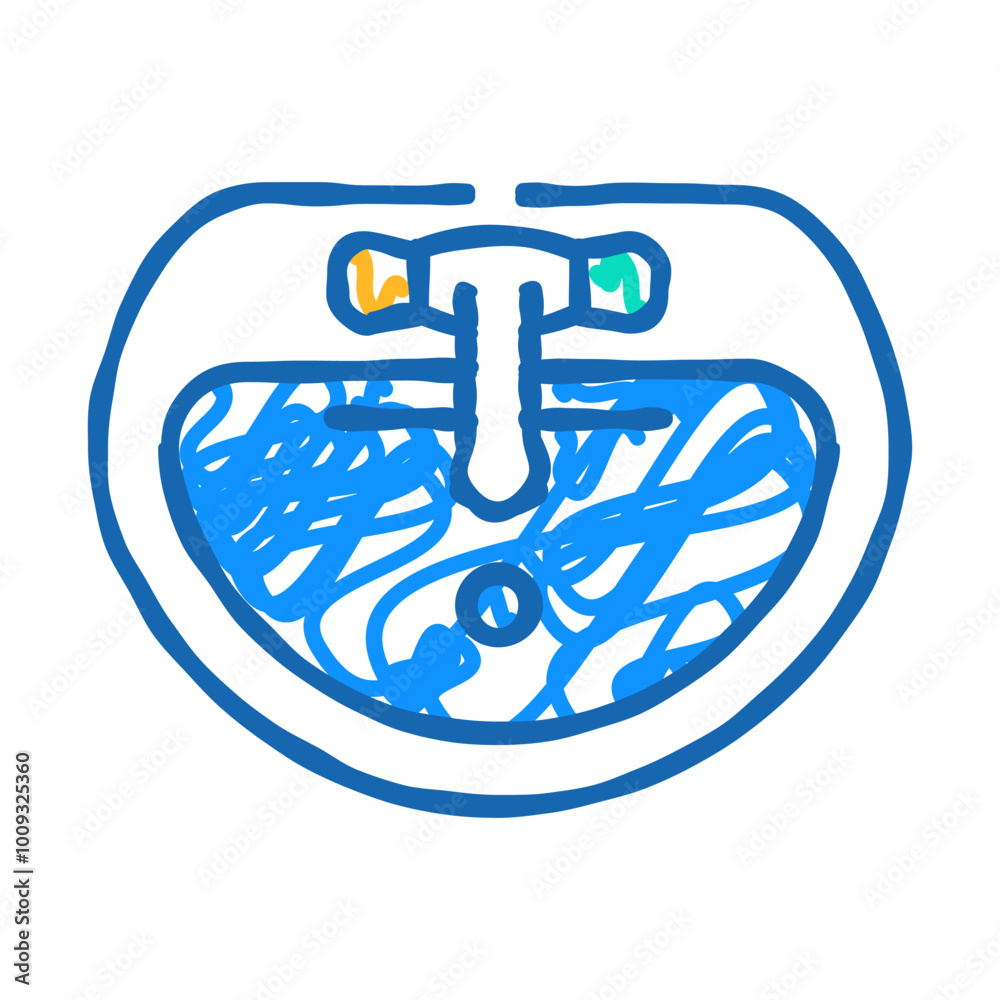 sink top view doodle icon sketch vector. sink top view sign. isolated symbol illustration sink top view doodle icon sketch vector. sink top view sign. isolated symbol illustration