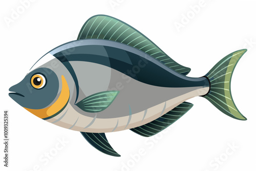 Large butter-fish vector art illustration photo