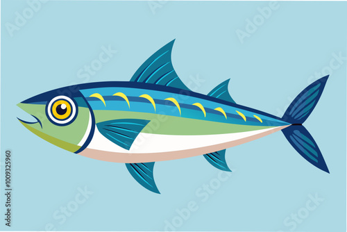 Large butter-fish on white background