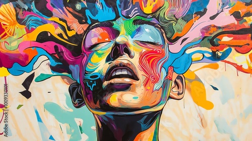 Colorful expression of creative thoughts