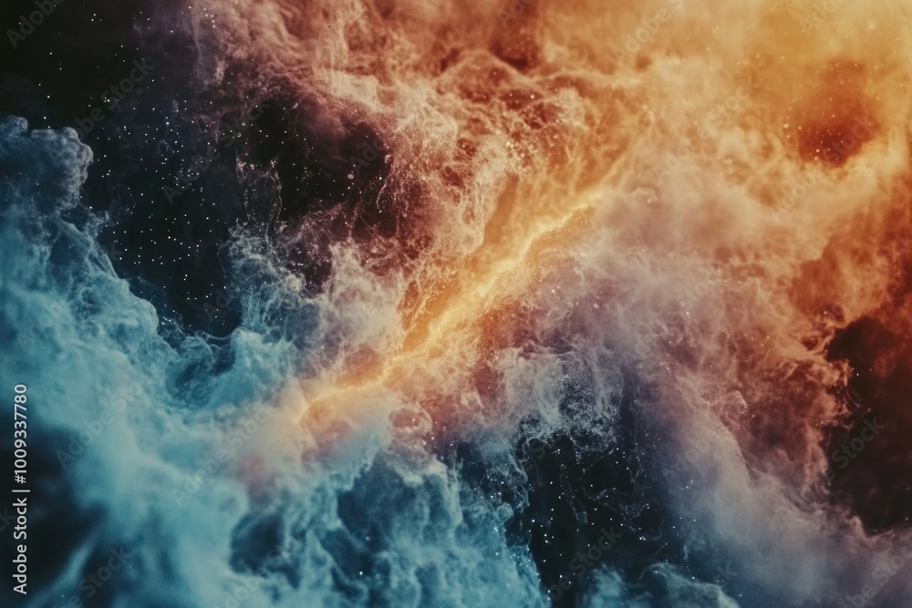 A close-up shot of intense fire and smoke cloud, great for representing heat, flames, or emergency situations A close-up shot of intense fire and smoke cloud, great for representing heat, flames, or emergency situations