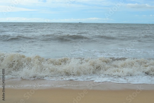 waves and sand