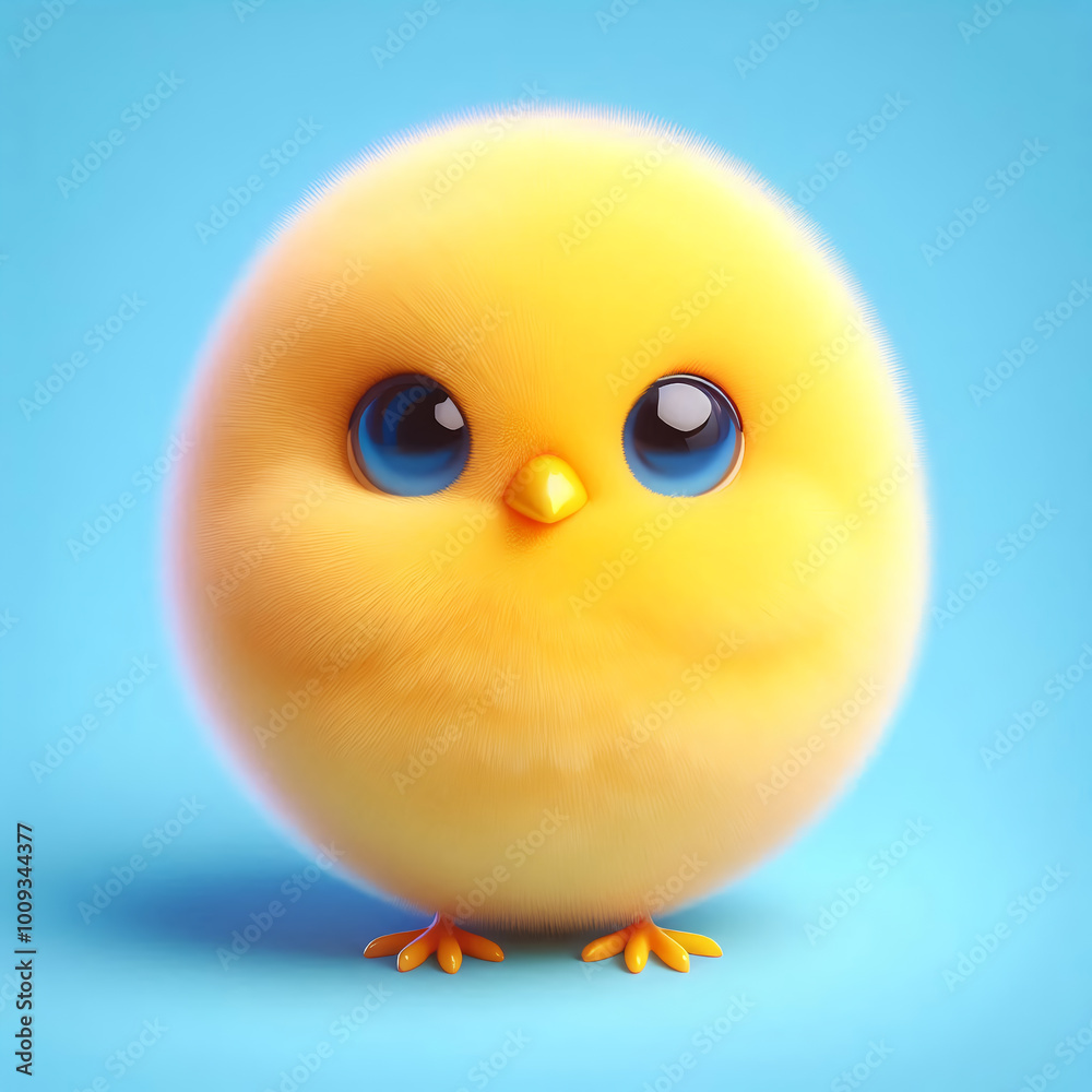 Yellow chicken, cute bird, neutral monotone tone. Yellow chicken, cute bird, neutral monotone tone.