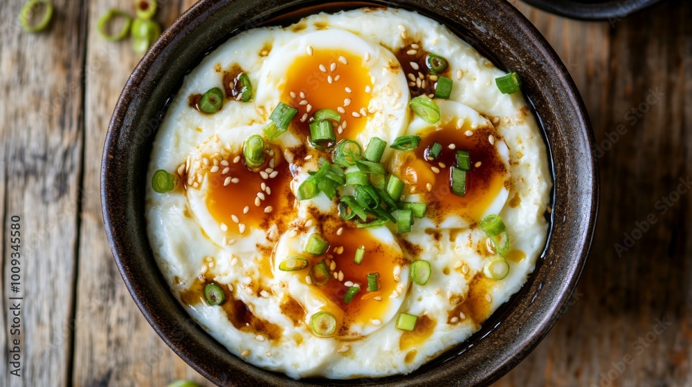 Savory Egg Dish with Green Onions and Sesame Seeds Savory Egg Dish with Green Onions and Sesame Seeds
