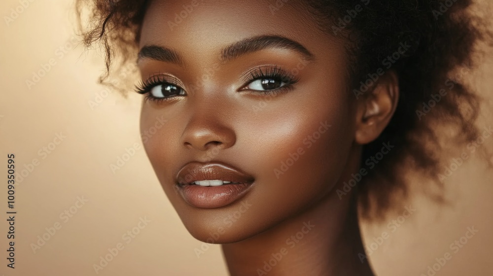 Portrait of a Beautiful Woman with Natural Glow Portrait of a Beautiful Woman with Natural Glow