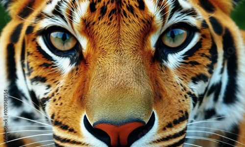 close up portrait of a tiger