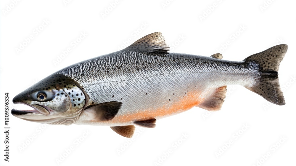 Obraz premium A single fish suspended mid-air, defying gravity