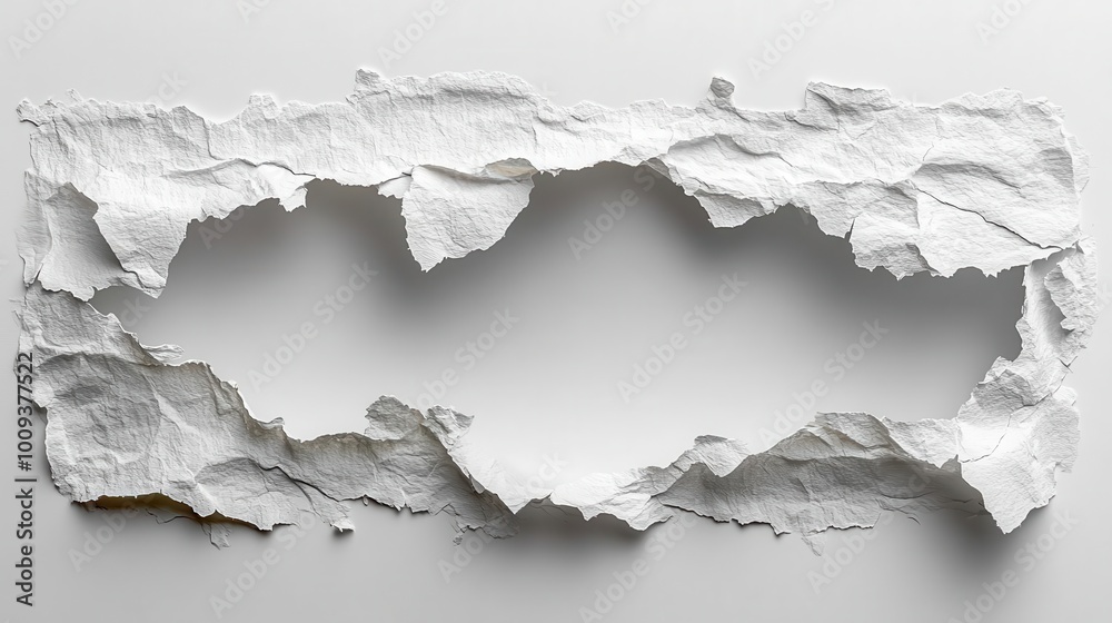 ripped white paper with jagged edges against a white backdrop showcasing texture and depth ideal for creative designs and backgrounds adding a touch of rawness and simplicity ripped white paper with jagged edges against a white backdrop showcasing texture and depth ideal for creative designs and backgrounds adding a touch of rawness and simplicity