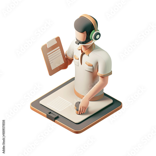 Wallpaper Mural 3D Customer Service Agent Online Assistance Support Helpdesk PNG Torontodigital.ca