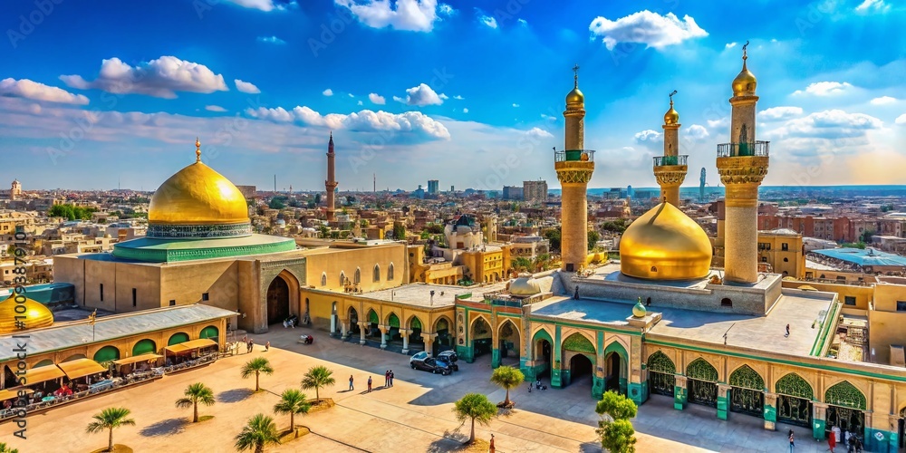 Majestic View of Karbala's Historical Landmarks and Scenic Landscape ...