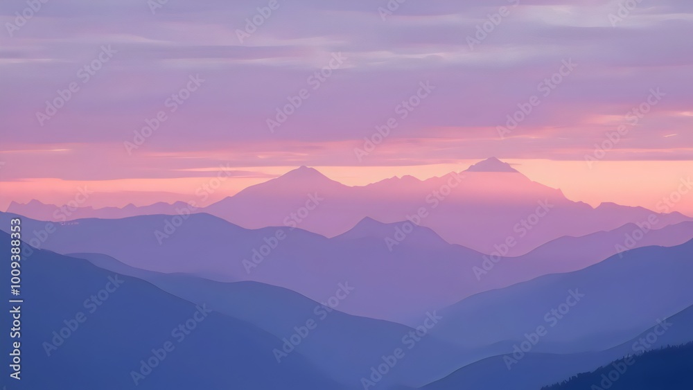 Obraz premium sunset in the mountains