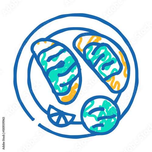 ratatouille cuisine doodle icon sketch vector. ratatouille cuisine sign. isolated symbol illustration