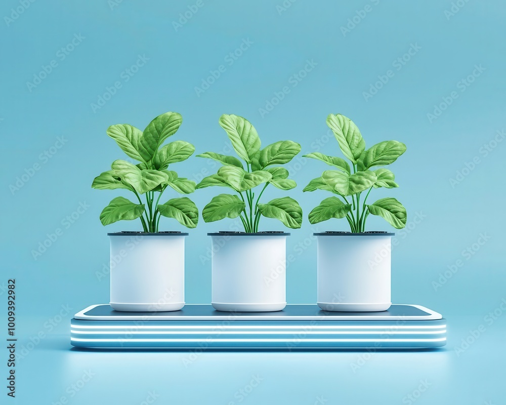 Smart greenhouse with IoT devices monitoring plant health, precision agriculture technology