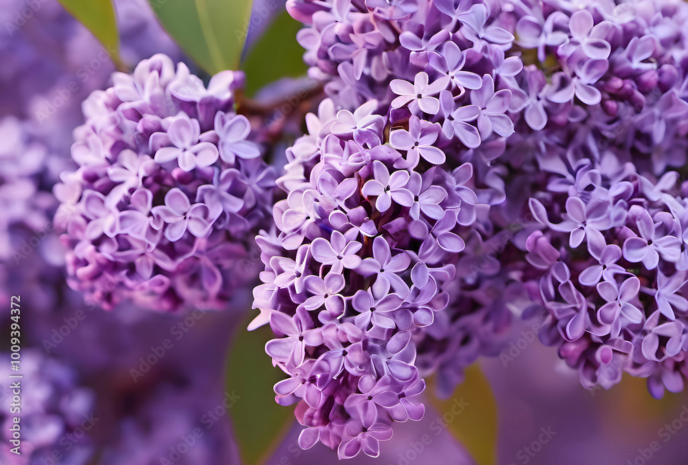 A flowering purple lilac branch that blossomed in garden in spring. Beautiful background A flowering purple lilac branch that blossomed in garden in spring. Beautiful background