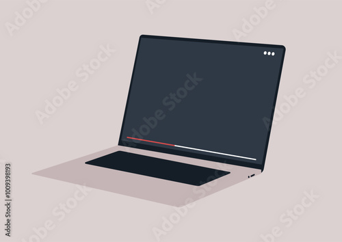 An opened laptop on a minimalist desk inviting exploration into the digital world, perfect for productivity and creativity in a quiet workspace