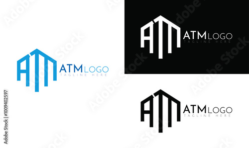 Initial Letter A, T and M logo, Letter  ATM Business Logo Design Template Vector Illustration