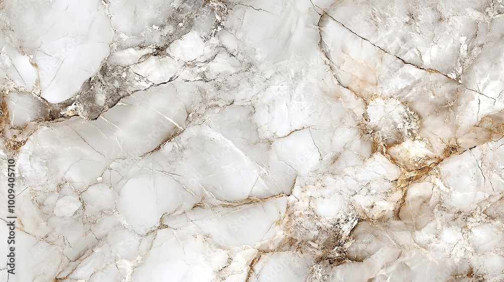 Elegant marble texture featuring soft white tones and subtle golden veining, ideal for backgrounds and luxury designs.
