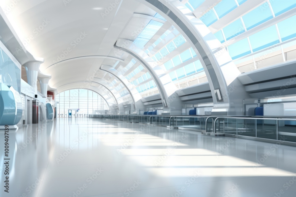 Airport infrastructure architecture illuminated. Airport infrastructure architecture illuminated.