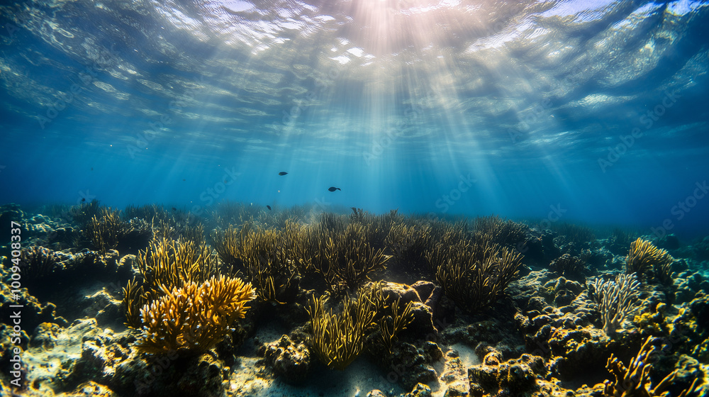 Fototapeta premium coral reef and sea
