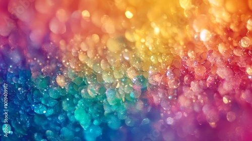 Vibrant multicolored iridescent background with shimmering hues and dynamic light reflections photo