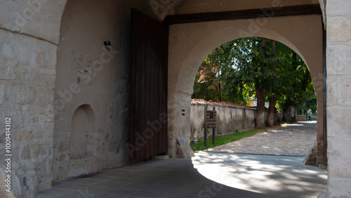 Entrance to Negru Voda Monastery photo