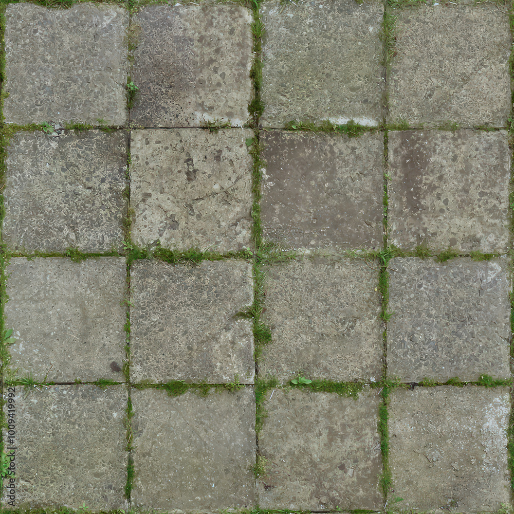 Paving concrete block outdoor damaged seamless texture and background. Paving concrete block outdoor damaged seamless texture and background.