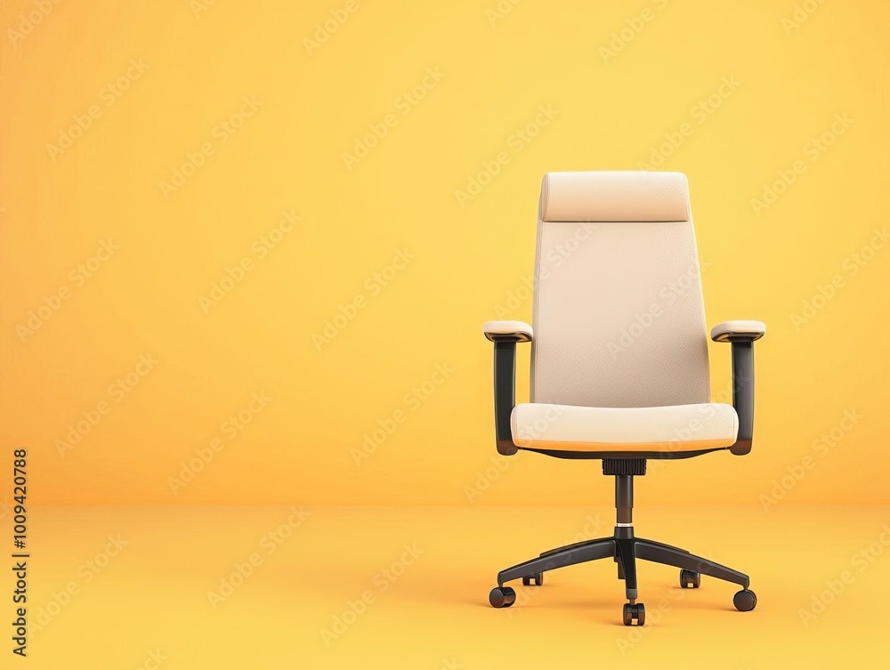 Modern Office Chair in Motion with Soft Shadows for Furniture Promotions and Advertising Modern Office Chair in Motion with Soft Shadows for Furniture Promotions and Advertising
