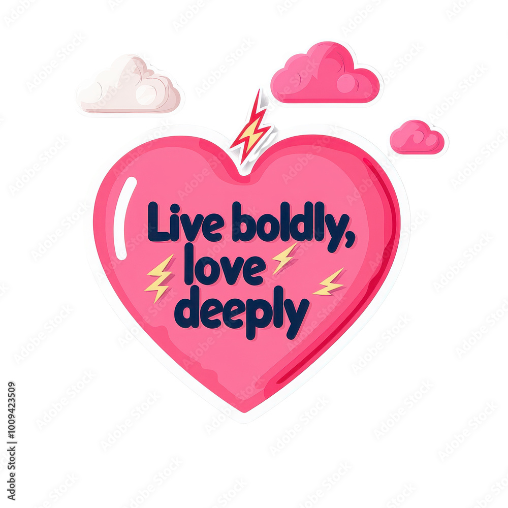Heart graphic with inspirational text on a white isolate background. Heart graphic with inspirational text on a white isolate background.