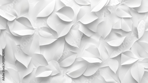 White geometric leaves 3d tiles texture Background banner panorama