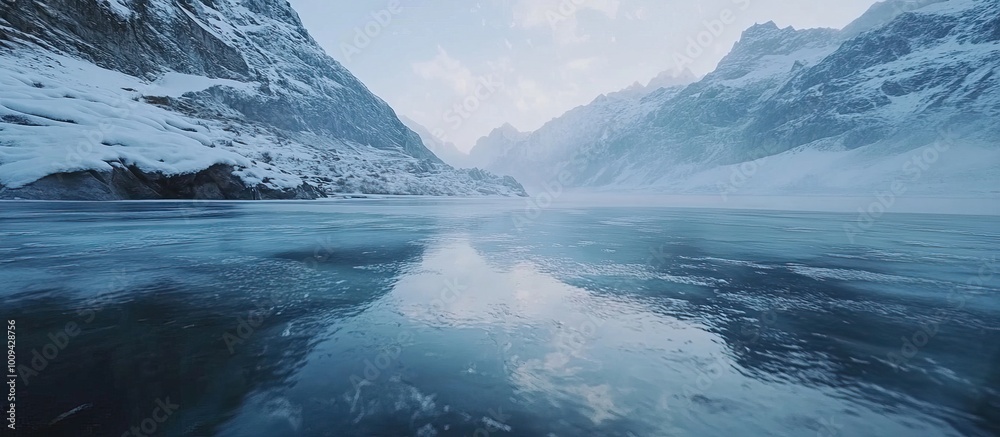 Frozen Mountain Lake