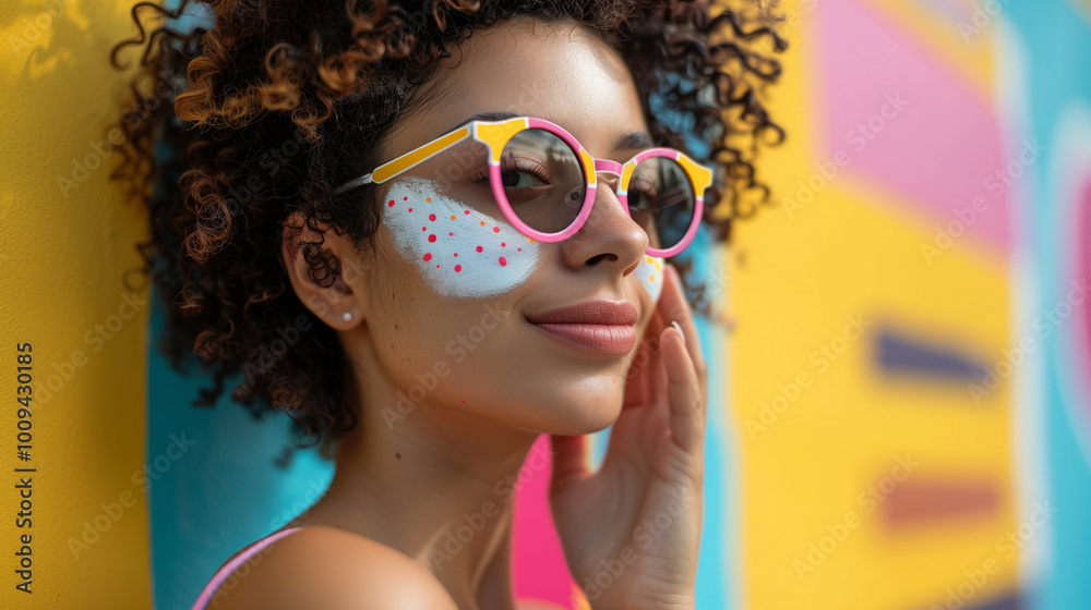 A young woman applying sunscreen to her face on a sunny day, protecting her skin from the sun’s rays, with a focus on self-care and sun protection outdoors.
A young woman applying sunscreen to her face on a sunny day, protecting her skin from the sun’s rays, with a focus on self-care and sun protection outdoors.