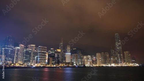 city skyline at night
