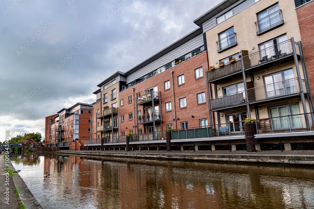 Central Chester in Northern England on a Cloudy Autumn Day