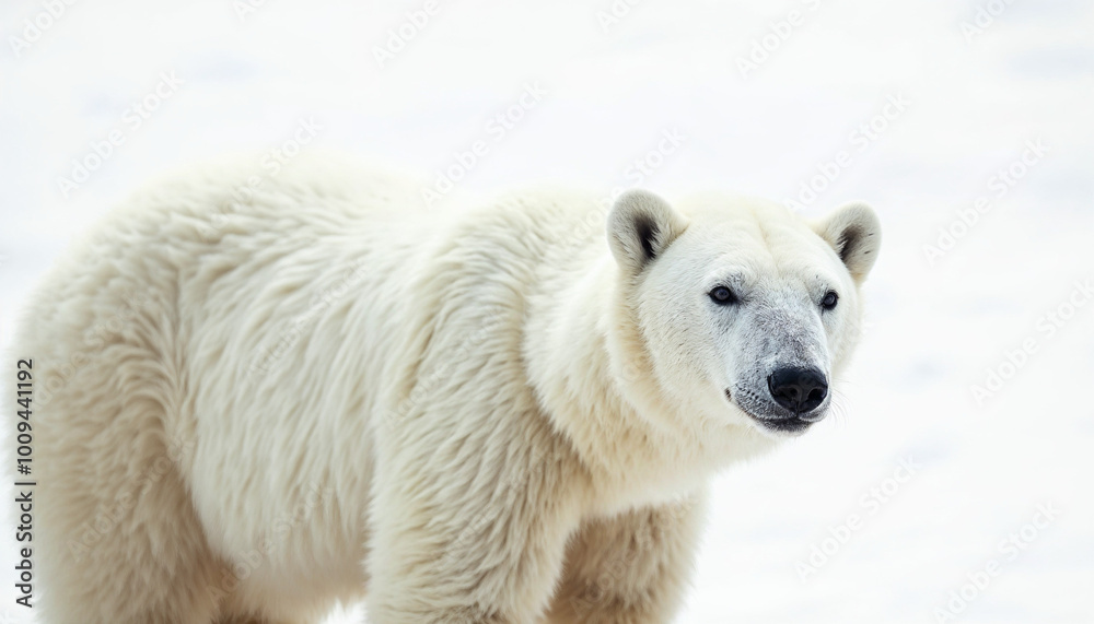 White polar bear isolated on white background White polar bear isolated on white background