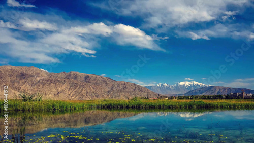 Tranquil Peaks and Shimmering Waters