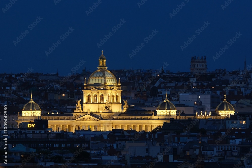 Fototapeta premium Beautiful scenery of Old Town of Prague by night