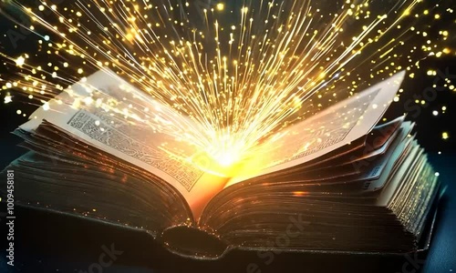 Magical open book photo