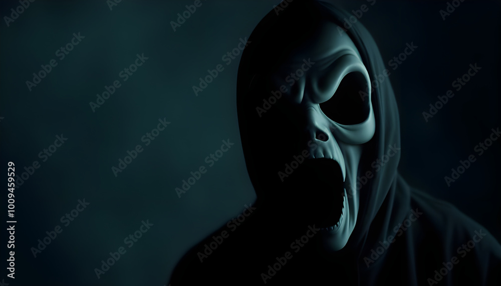 Scary or creepy silhouette ghost isolated on a dark Very Low opacity black background. Scary or creepy silhouette ghost isolated on a dark Very Low opacity black background.