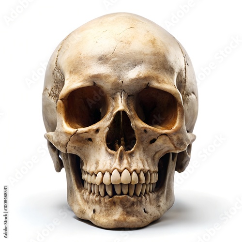 human skull isolated on white