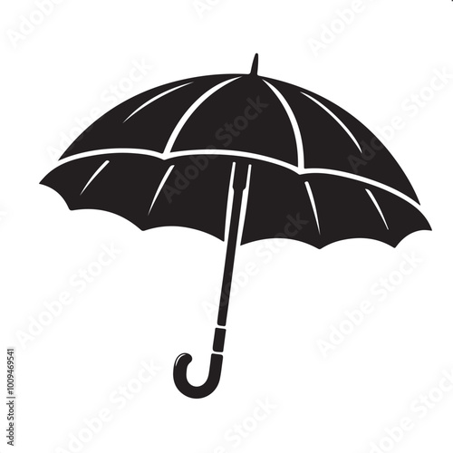 umbrella silhouette vector